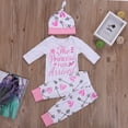 thumbnail image 2 of 4Pcs Newborn Infant Baby Girl 3 6 12 18 24M Clothes Set Romper Bodysuit+Pants Leggings Outfit, 2 of 7