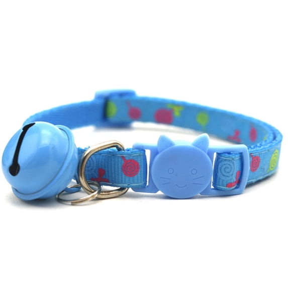 6 Pack Reflective Cat Collar with Bell, Solid & Safe Collars for Cats, Nylon, Mixed Colors, Safety Buckle Kitten Collar, Breakaway Cat Collar for Girl Cats Male Cats