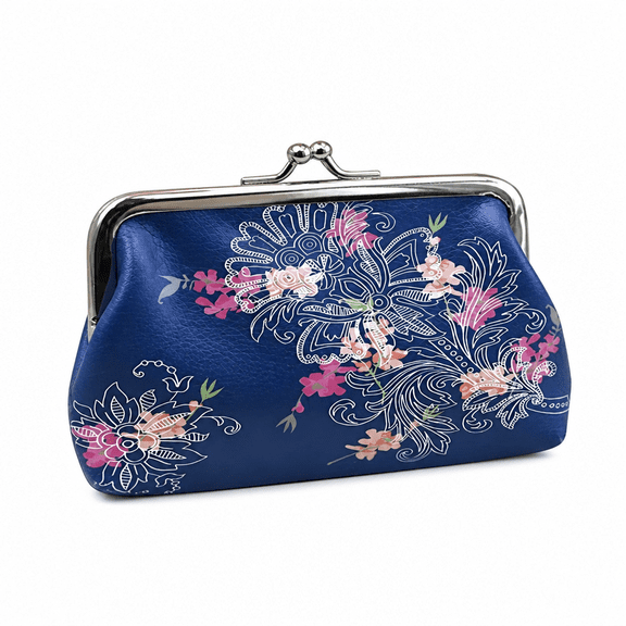 ELORIAH Women's Vintage Printed Clasp Small Wallet Coin Purse Handbag Clutch Pouch Bags