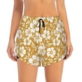 thumbnail image 4 of Lsque Rose Flowers Printed Women's Running Shorts with Liner Pockets,Elastic Quick Dry Workout Athletic Gym Yoga Shorts,Womens High Waist Shorts-Large, 4 of 9