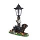 thumbnail image 2 of Estatua de perro figura con luces solares resina kusrkot, 2 of 8