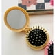 thumbnail image 4 of Yellow cartoon, professional mini travel hair brush comb, compact, 4 of 5