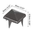 thumbnail image 2 of Unique Bargains 100 Sets Spike Rivet 8x6.5mm Pyramid Rapid Rivet Studs Square Spikes, Gun-black, 2 of 7
