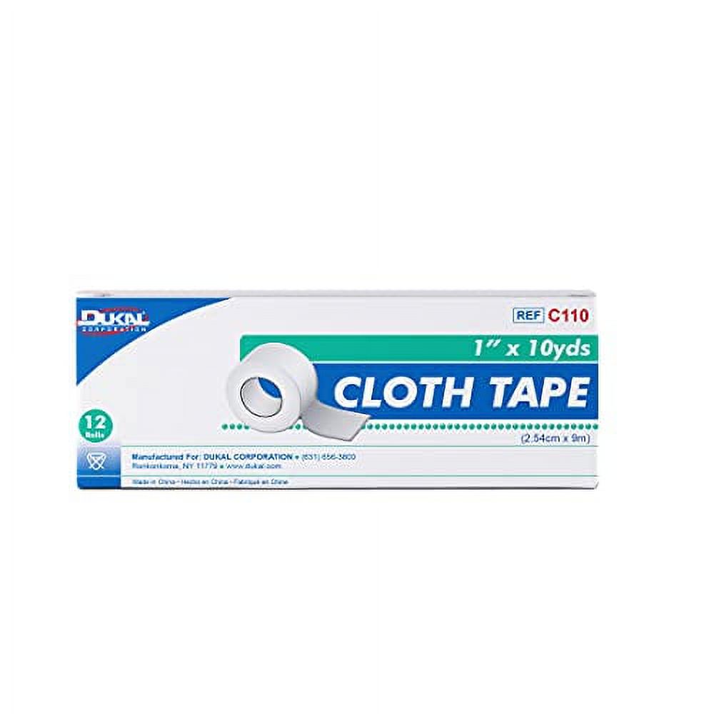Dukal Surgical Cloth Tape - 1 inch x 10 yards, 12/Box