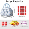 thumbnail image 5 of Insulated Lunch Bag Women, Reusable Blue Lobster Art Painting Pattern Tote Lunch Box, Leakproof Cooler Lunch Bags for Work Office Travel Picnic, 5 of 6