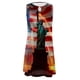 thumbnail image 5 of Puntoco Vestido De Verano Para Mujer, Estampado, Sin Mangas, Falda, Manga Corta, Cuello Redondo, Rojo, Xxl,Regalos Para Mujer Joven, 5 of 6