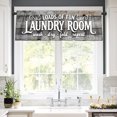 thumbnail image 2 of Loads Of Fun Laundry Room Wash Dry Fold Repeat Rod Pocket Polyester kitchen Curtain Valances for Windows For Indoor Living Room Bedroom Kitchen Decoration 54x18 inch, 2 of 5