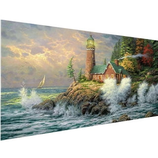 Lighthouse Diamond Painting Kits for Adults Beginners 5D Round Full Drill  Diamond Art for Home Wall Decor 12x16 inch