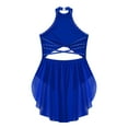 thumbnail image 3 of Kaerm Kids Girls Lyrical Dance Dress Sleeveless Sparkly Ballet Figure Ice Skating Dress Contemporary Blue 10, 3 of 9