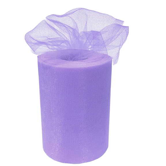 Lavender Tulle Wedding Reception Decor - 6” x 100 Yards, Easter, Spring, Mother’s Day, Fabric Netting Ribbon, Gift Wrap, Garland, Streamers, Wedding Veil, Swag, Bows, Church, School, Wreaths, DIY
