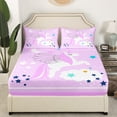 thumbnail image 7 of Erosebridal Unicorn Stars Sheet Set Twin,Geometric Stripes Bedding Sets Twin Size,Dreamy Princess Twin Sheet Sets,Super Cozy Cartoon Room Decor,3pcs, 7 of 7