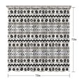 thumbnail image 5 of White Geometric Zigzag Circle Pattern Shower Curtain 72"x72" ,Bathroom Decorative Shower Curtains Set with 12 Hooks,Modern Waterproof Washable Shower Curtain, 5 of 6