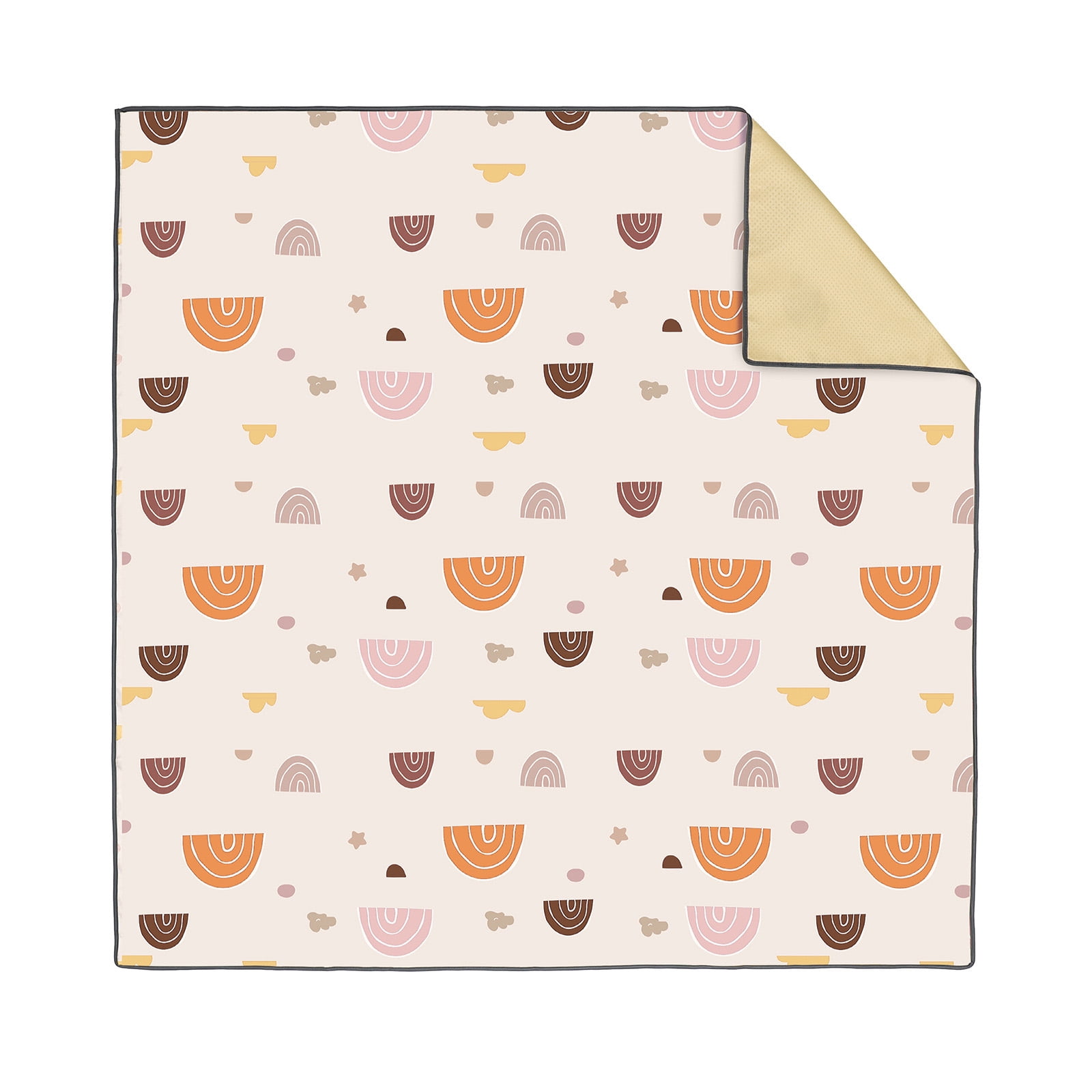Versatile Kids Play Protector Mat Doubles As Highchair Splash Guard with Waterproof Easy Wipe Feature 130x130cm
