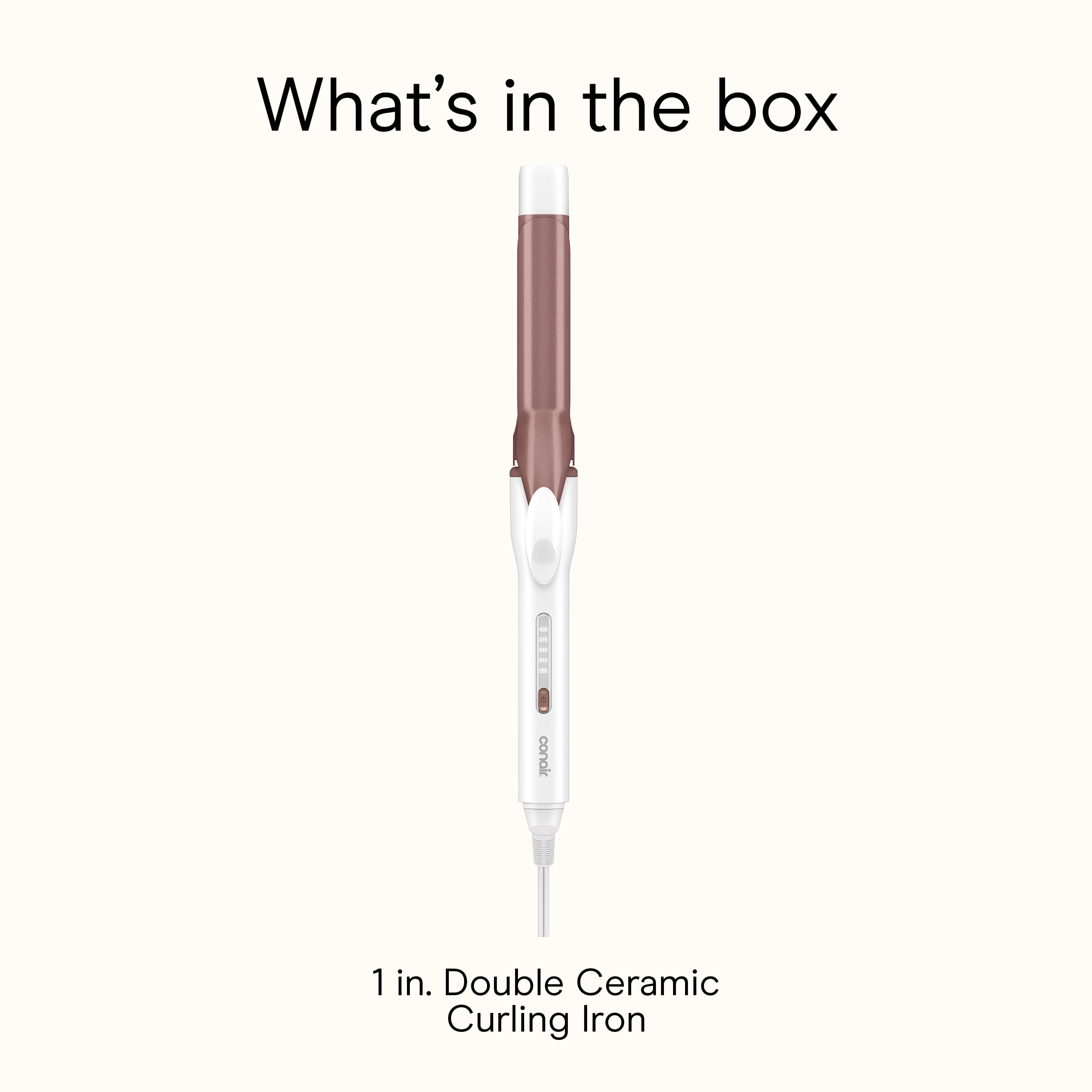 Conair Double Ceramic Curling Iron, 1 Barrel, Classic Curls