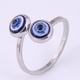 thumbnail image 1 of Anillo de mal de ojo - Anillo abierto de acero inoxidable,Anillo medio del mal de ojo de las mujeres,Anillo que se puede abrir fresco oso de fresa Electrónica, 1 of 5
