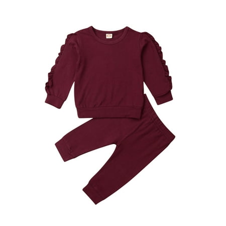

Toddler Baby Girl Clothes Sweatshirt Top Pants Infant Outfits Sets Tracksuit