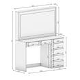 thumbnail image 3 of Boahaus  Modern Vanity Table, White, 7 Drawers, Wide Mirror White-Basic Knobs, 3 of 5
