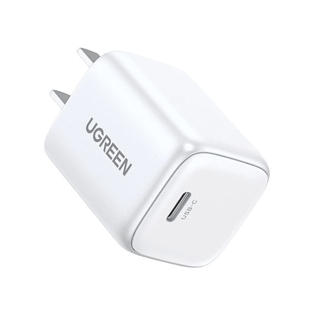 Cargador Mini de 30W Ugreen serie Nexode 1 USB-C de Carga Rápida Color Blanco