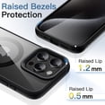 thumbnail image 6 of JETech Magnetic Case for iPhone 15 Pro 6.1-Inch Compatible with MagSafe, Shockproof Phone Bumper Cover, Solid Color Matte TPU Frame, Anti-Scratch Clear Back (Black Titanium), 6 of 6