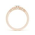 thumbnail image 2 of ANGARA Natural Vintage Style Bezel-Set Oval Aquamarine Ring with Diamonds in 14K Rose Gold for Women (Size-7x5mm) | March Birthstone, Anniversary, Jewelry Gift for Women | Natural Aquamarine Ring, 2 of 9