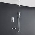 thumbnail image 3 of Kibi Cube Pressure Balanced Ceiling Mounted 3-Function Shower System with Rough In Valve, 3 of 3