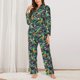 thumbnail image 2 of Balery Dinosaur Plays Soccer Conjunto de Pijama con Estampado para Mujer, Conjunto de Dos Piezas con Manga Larga, Ropa de Dormir Suave con Bolsillos, Pijamas Cómodos-X-Large, 2 of 6