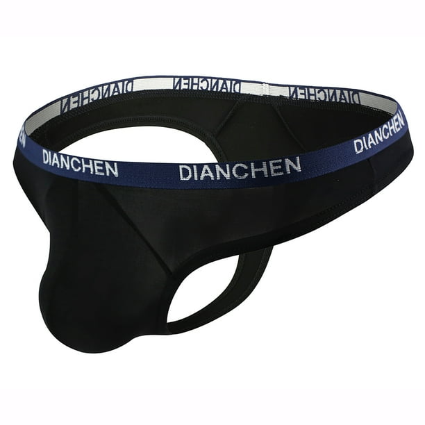 UHUSE Men's Elastic Ice Silk Underwear Jock Strap Underpants