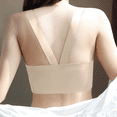 thumbnail image 5 of Women's Wireless Seamless Back-Smoothing Bra with Crossover Straps Lift Enhancement No-Clasp Pull-On Design for Daily Wear Lingerie, 5 of 6