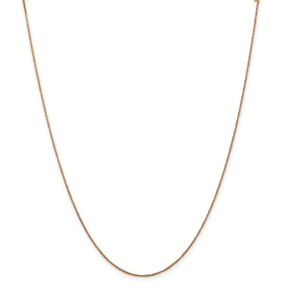 14K Rose Gold necklace Ropa chain 20 in 0.7 mm .7mm