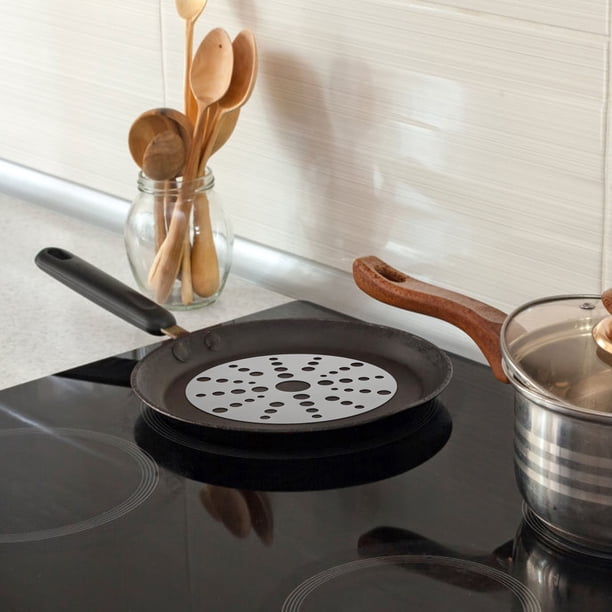 unbranded Difusora De Calor De Acero Inoxidable Para Cocina Con Conducción Rápida Y Resistente Plata