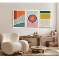 thumbnail image 2 of Gallery Wall Art Picasso Matisse Bauhaus Set Canvas Prints Abstract Paintings Posters Orange Black Modern Minimalist Wall Decor Pictures Suitable for Bedroom Living Room Decor（Only canvas）, 2 of 6