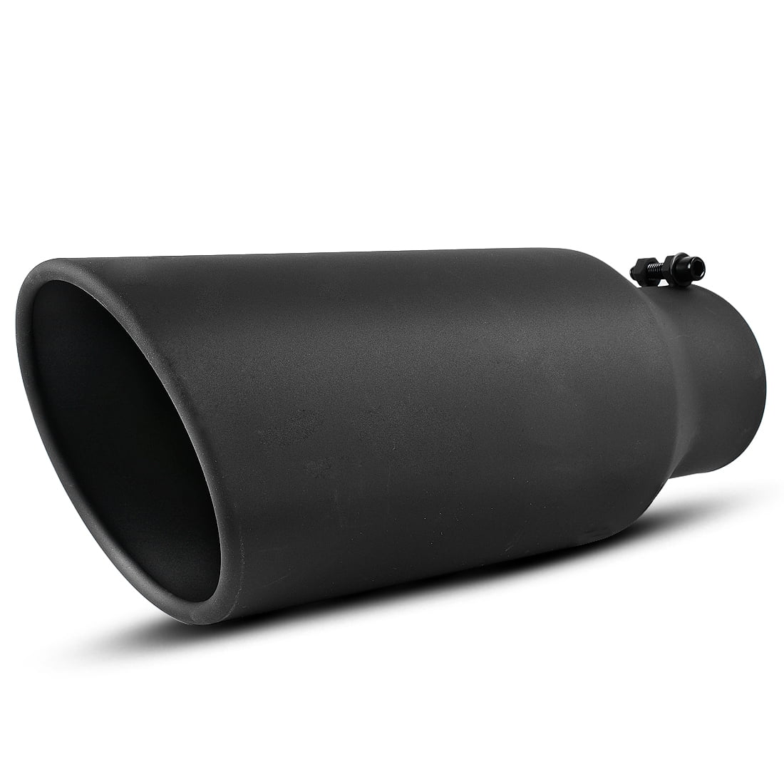 Exhaust Tip 4 Inch Inlet x 6 Inch Outlet x 15 Inch Long Black Stainless