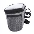 thumbnail image 4 of Bike Front Bag, Polyester Material with Reflective Stripe Gray Bicycle Front Pouch, for Cycling Cycling Lovers, 4 of 8