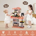 thumbnail image 3 of JBeeCtrl Kitchen Set for Kids 28Inch Toy Kitchen Set with Realistic Lights and Sounds Simulation of Spray 43Pcs Toddler Kitchen Play Set for Girls 3-6 Toddlers Boys Gift, 3 of 10