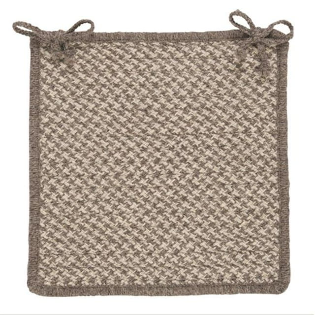 Colonial Mills HD32A015X015SX Natural Wool Houndstooth - Latte Chair Pad -single Rug
