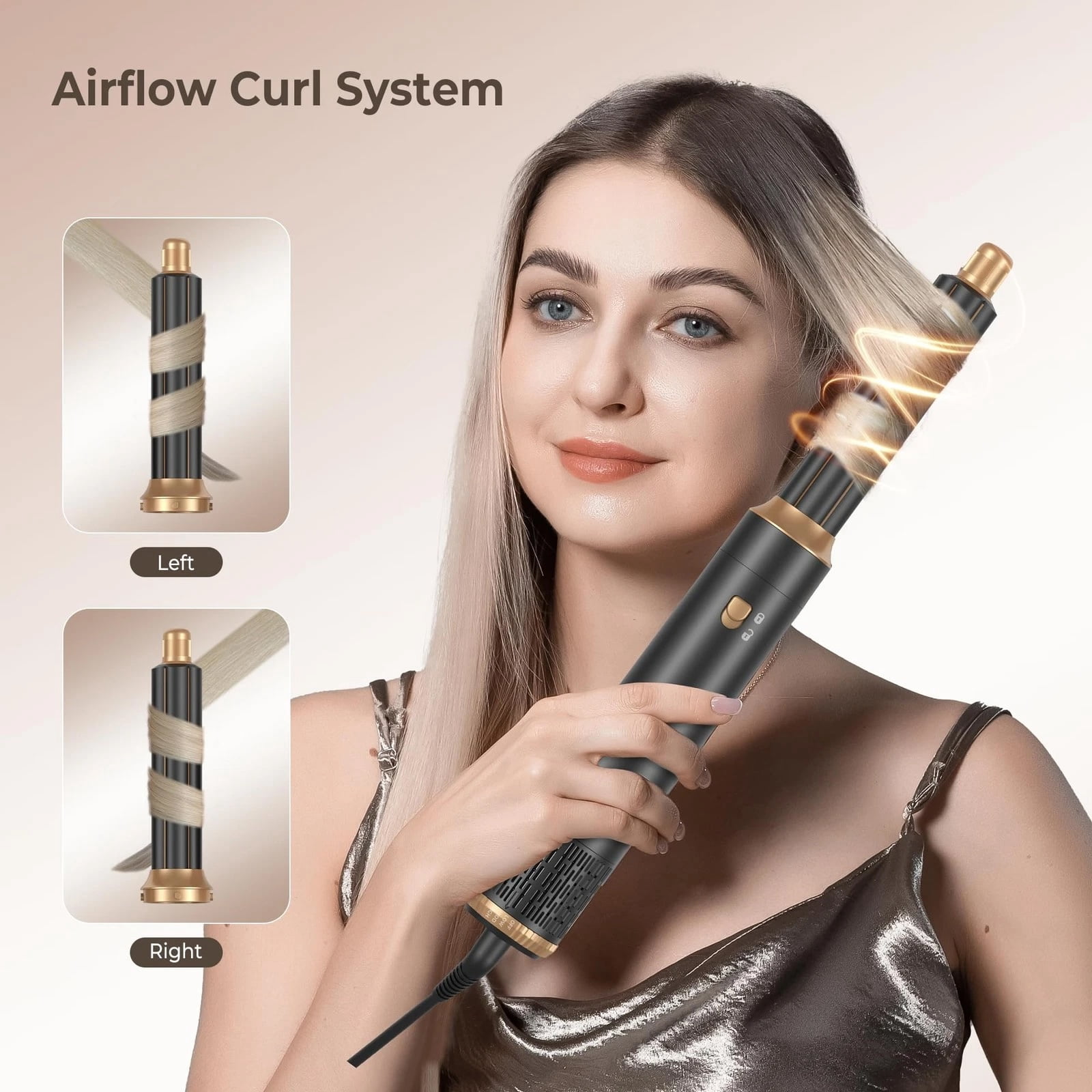 6 in 1 Hair Dryer Brush, Blow Dryer Brush Ionic Hair Dryer, Oval Hot Air
