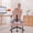 Pink, variant on Pinmoco Upgraded Ergonomic Cloud ADHD Chair for Home Office, Cross Leg Office Chair, Criss Cross Swivel Desk Chair with Full Lumbar Support, 360° Rotating Footrest, Pink