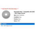 thumbnail image 2 of Rear Brake Rotor - Compatible with 2000 - 2007 Dodge Caravan 2001 2002 2003 2004 2005 2006, 2 of 2