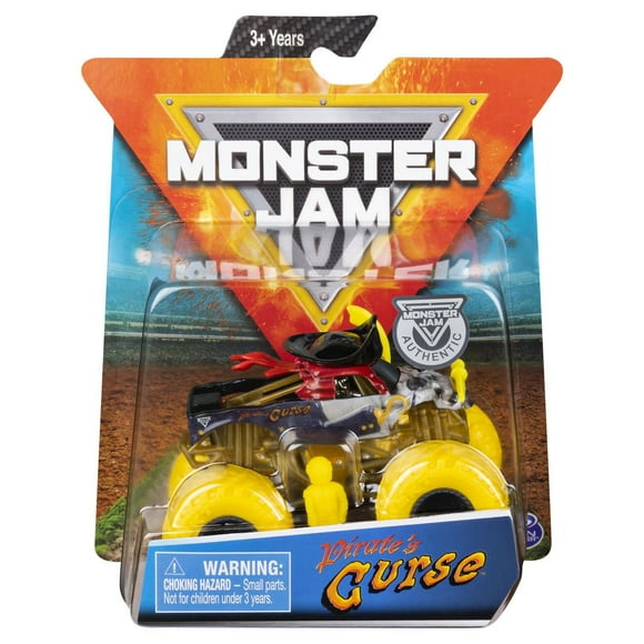Monster Jam, Official Pirate's Curse Monster Truck, Die-Cast Vehicle, Muddy Mayhem Series, 1:64 Scale