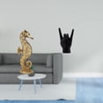 thumbnail image 2 of Figura de resina de mesa, adorno dorado para oficina, dormitorio, sala de estar, chimenea, artesanía con gestos de mano de roca, escultura creativa de, 2 of 8