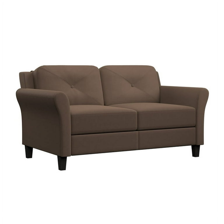 Lifestyle Solutions Harvard Loveseat in Brown Microfiber