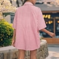 thumbnail image 3 of adaychics Shirt And Shorts Set Women Two Piece Striped Button Up Top and Shorts Outfits Casual Sets Daily Wear, 3 of 6