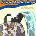 thumbnail image 5 of Butterfly and Flower Orange Pattern 17" School Backpacks for Teens,Waterproof Oxford Fabric,S-Shape Padded Straps for School,Travel,Hiking,Camping, 5 of 6
