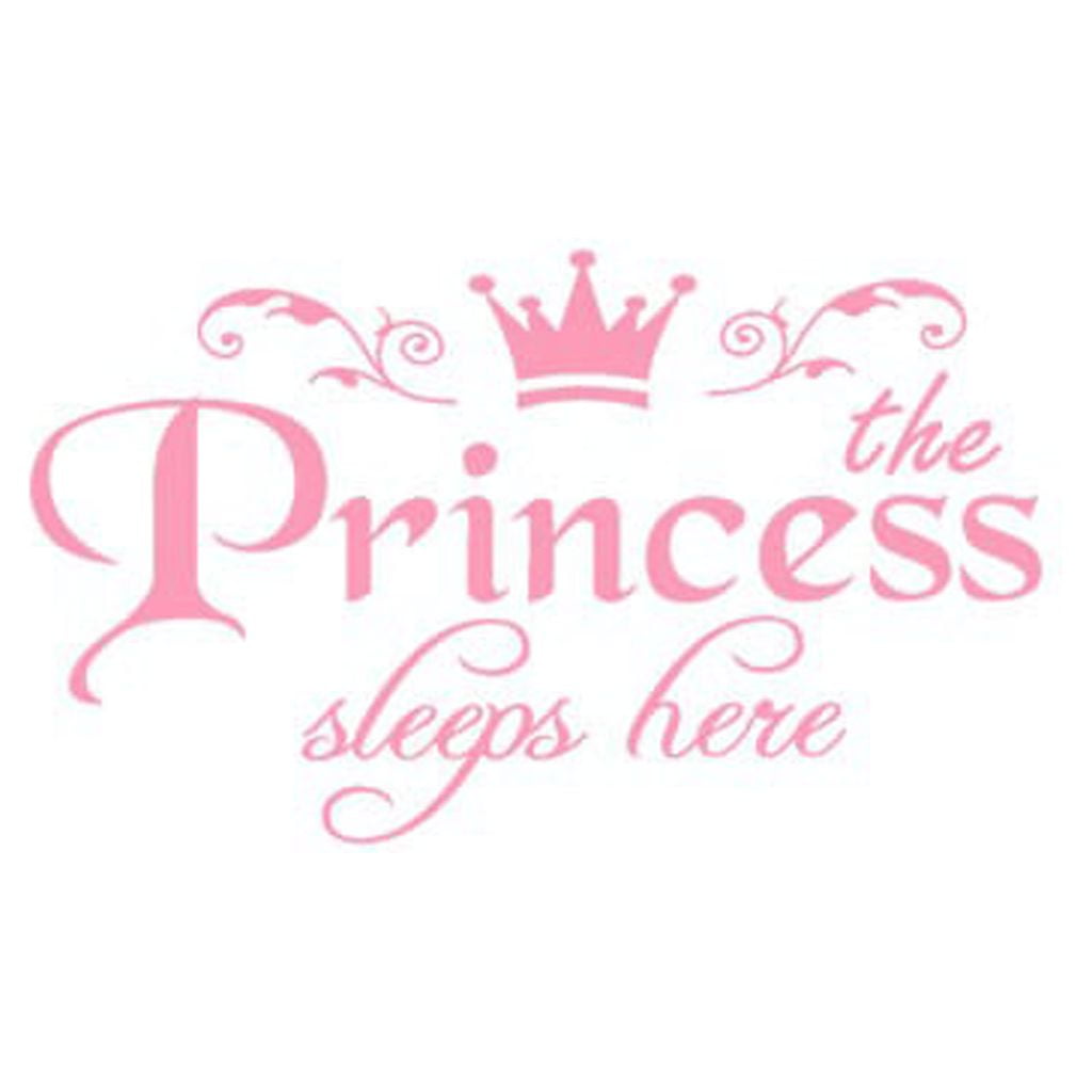 BINGLI Princess Wall Decals, Crown Wall Stickers for Nursery Bedroom, Girls Kids Room Sticker Decor, Decorative Peel and Stick Window Mural 11 x 19cm Pink