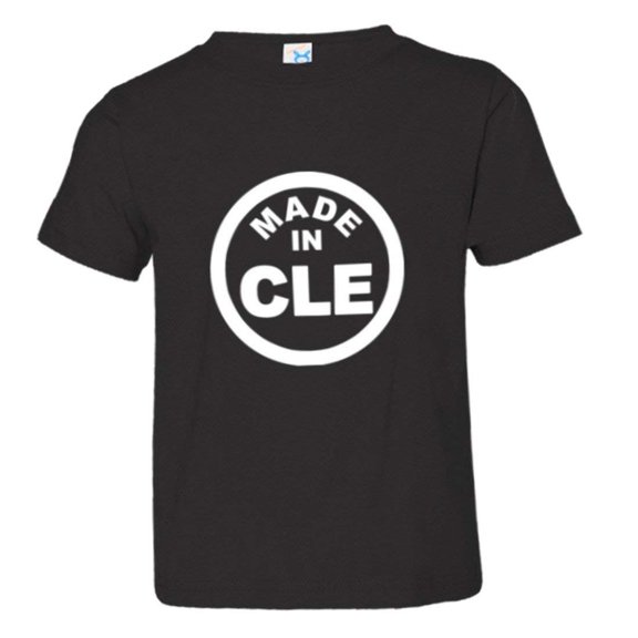 PleaseMeTees™ Toddler From Born Made In Cleveland OH Logo Label HQ Tee