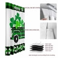 thumbnail image 6 of St. Patrick's Day Blackout Curtains for Bedroom/Living Room, Pinch Pleated Black Out Curtains, Spring Green Lucky Grass Truck Plaid Room Darkening Window Drapes with Hooks 2 Panels, 39"x70", 6 of 8