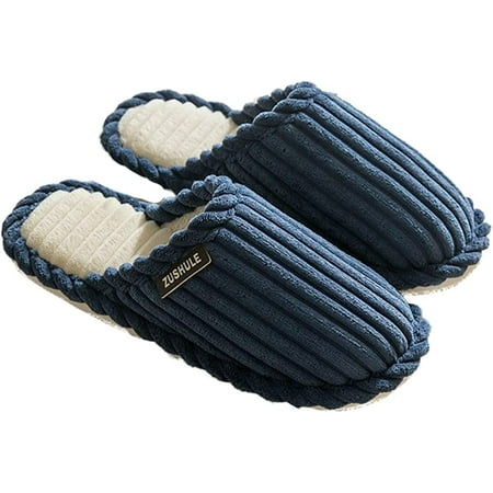 

CoCopeaunts Women s Winter Warm Slippers Fuzzy Plush Lining Cozy House Slippers Memory Foam Slip on Slipper with Anti-Skid Rubber Sole