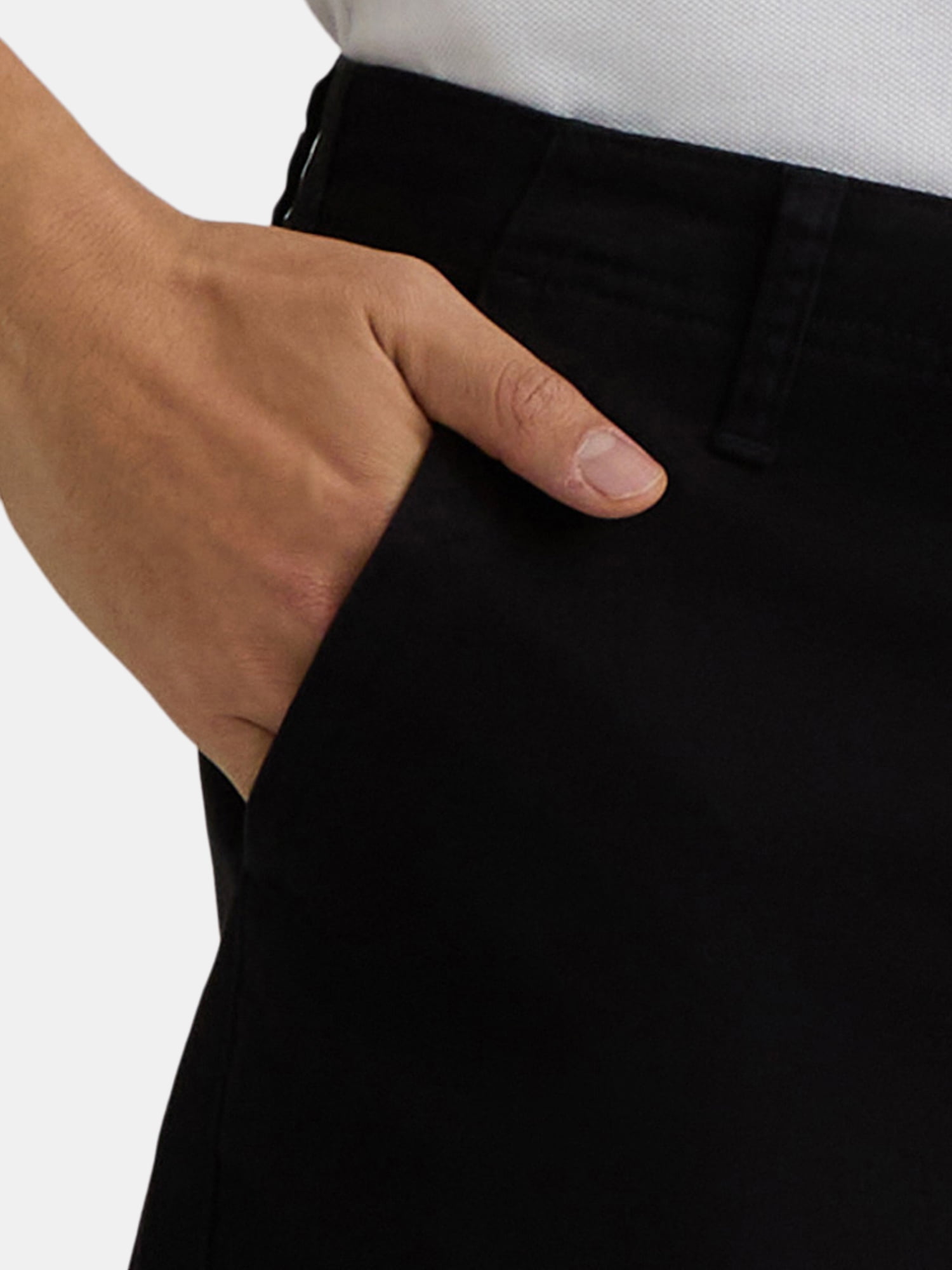 George Men's & Big Men's Relaxed Fit Stretch Twill Flat Front Shorts, 9" Inseam, Sizes 28-54