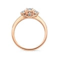 thumbnail image 4 of BERRICLE Sterling Silver 3-Stone Wedding Engagement Rings 0.25 Carat Round Cut Cubic Zirconia CZ Promise Ring for Women, Rose Gold Plated Size 4, 4 of 10