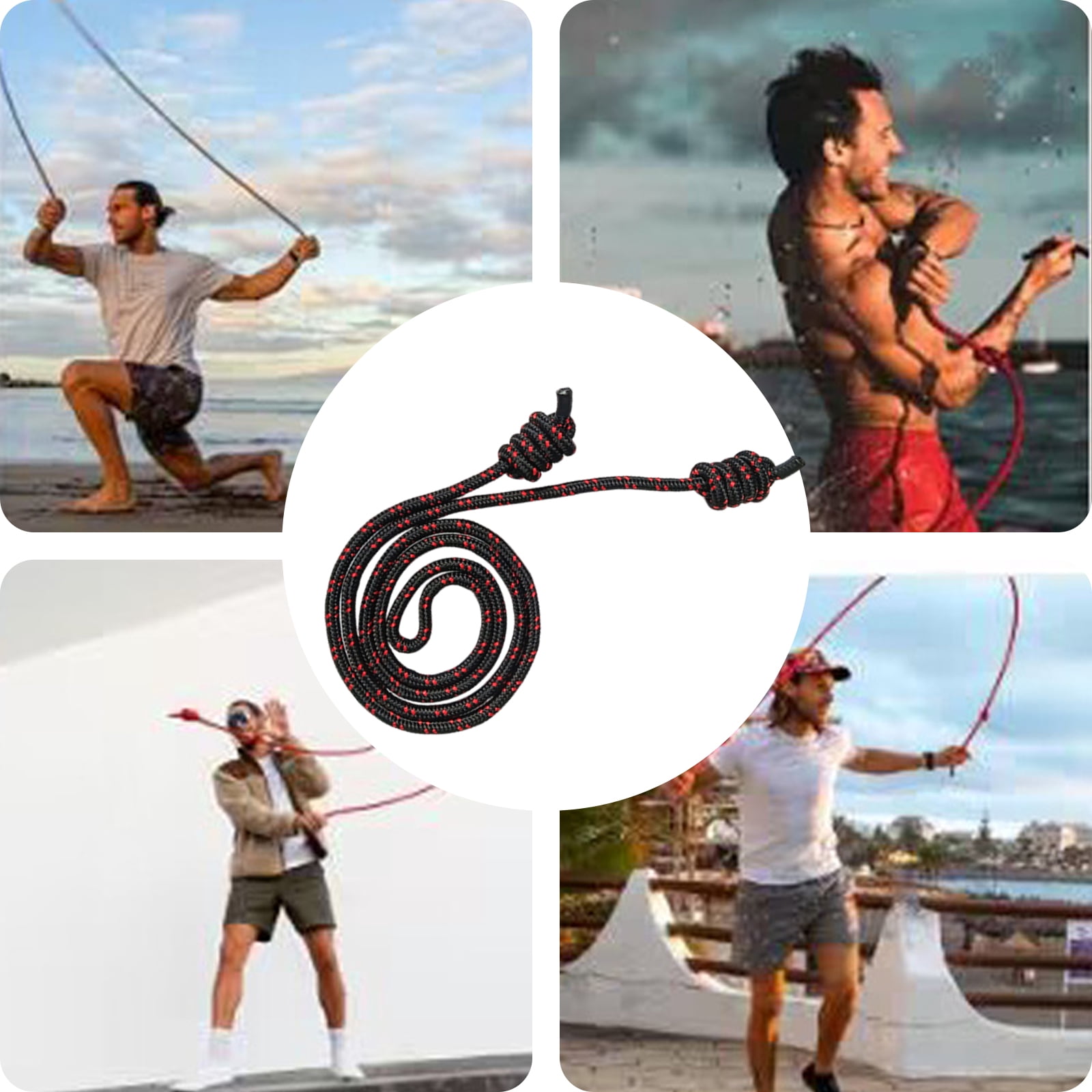 Flow Exercise Jump Rope for Fitness, Adjustable Exercise Jump Rope for Men & Women, Double Woven Workout Rope for Home Gym, Cardio, Indoor/Outdoor Training (Beginner Friendly)